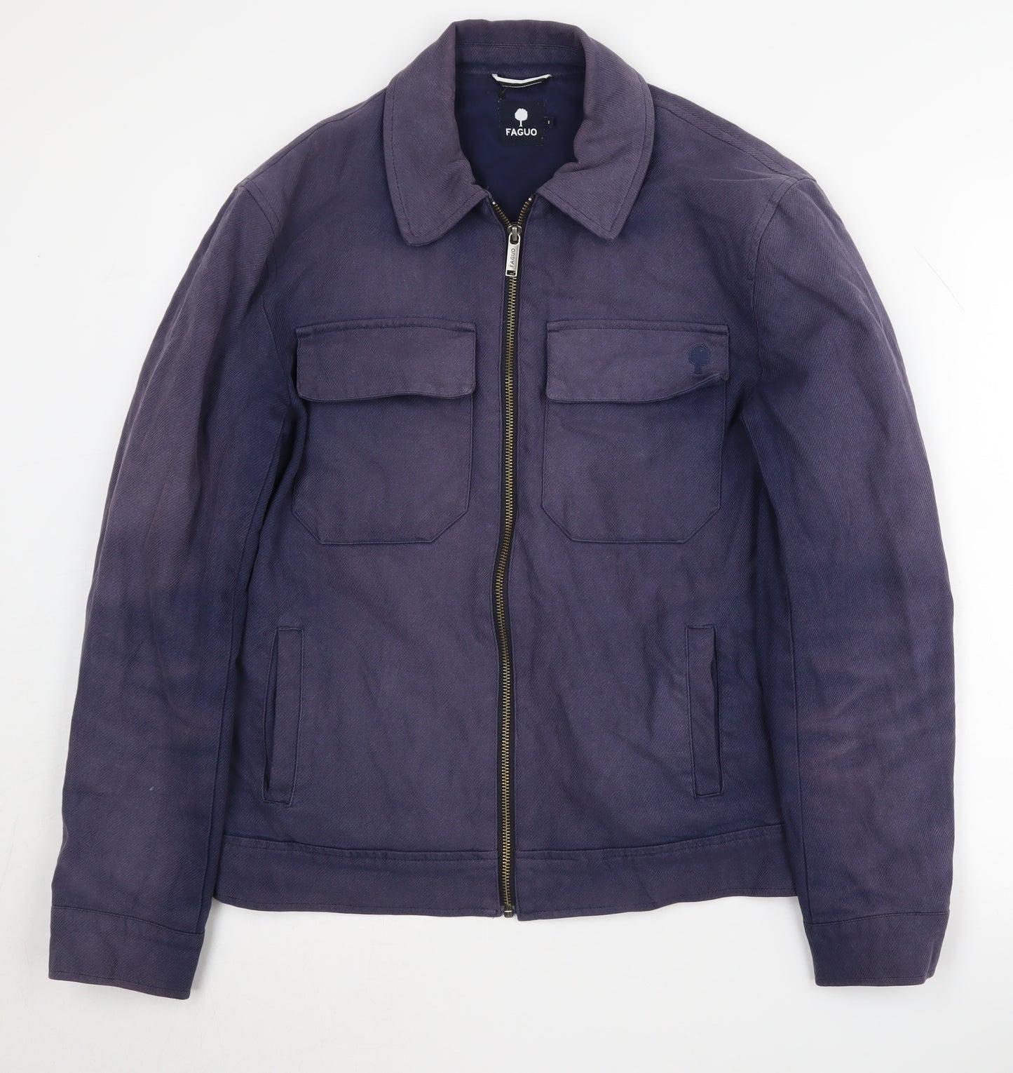 Faguo Men's Blue Mid-Length Jacket, Size S