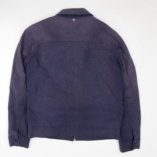 Faguo Men's Blue Mid-Length Jacket, Size S