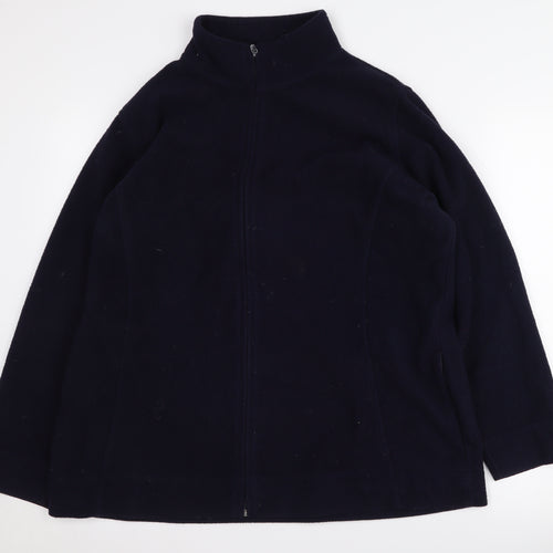 EWM Women's Black Fleece Jacket L Casual Zip