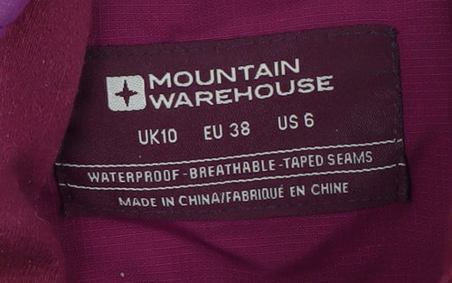 Mountain Warehouse Women's Purple Anorak Jacket Size 10