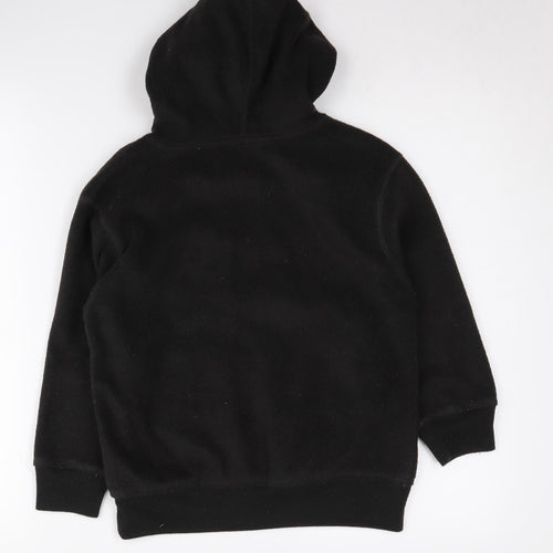 GAP Boys Black Hoodie Pullover Fleece 6-7 Years