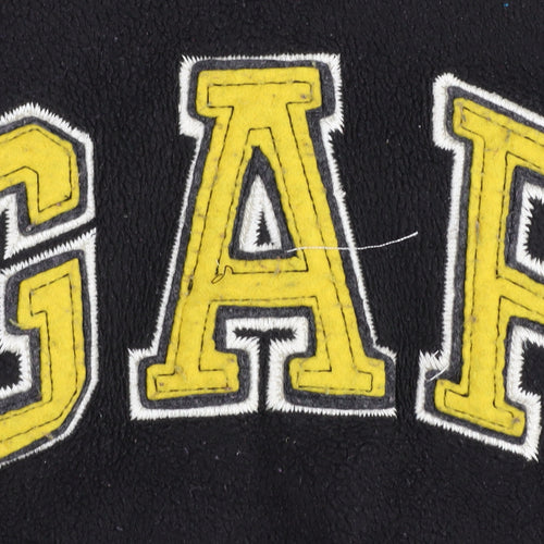GAP Boys Black Hoodie Pullover Fleece 6-7 Years