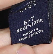 GAP Boys Black Hoodie Pullover Fleece 6-7 Years