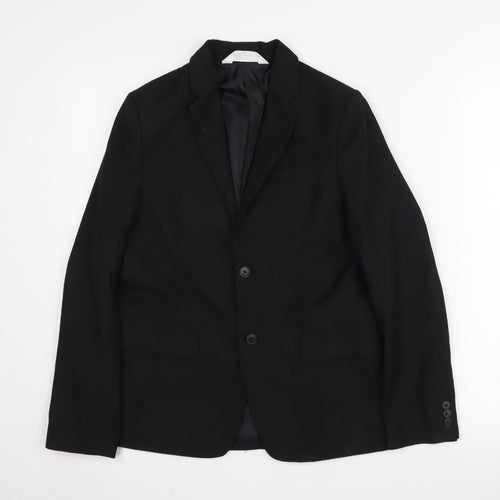 H&M Boys Black Suit Jacket 11-12Y Formal Regular Fit