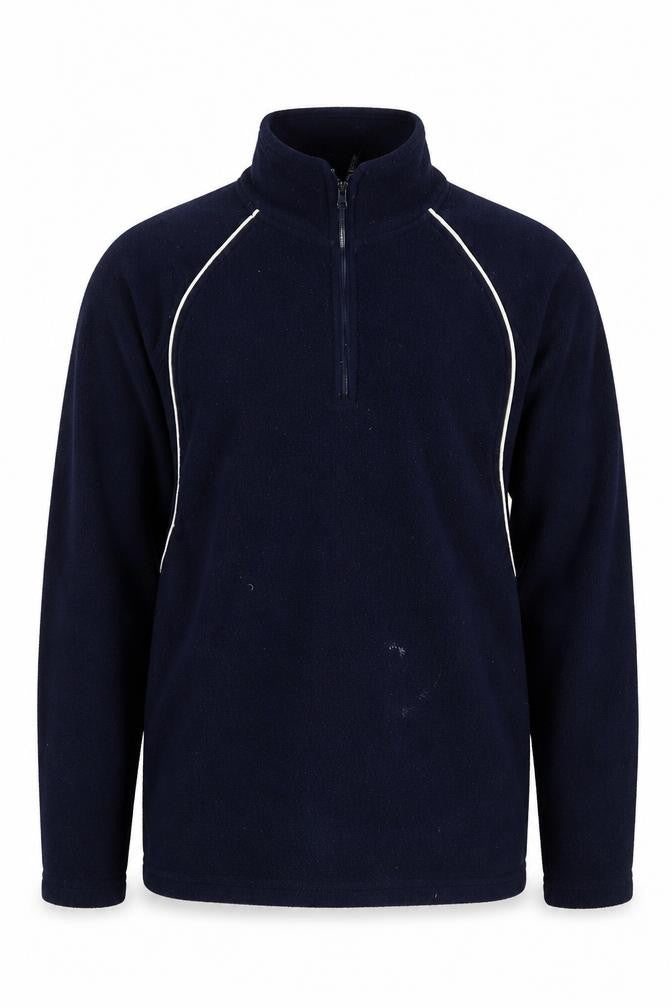 Marks and Spencer Men's Blue Fleece 1/4 Zip Sweatshirt M