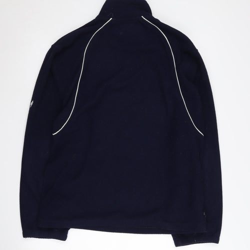 Marks and Spencer Men's Blue Fleece 1/4 Zip Sweatshirt M