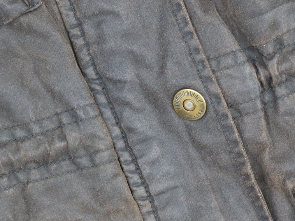 Fat Face Women's Brown Parka Coat Size 12 with Hood