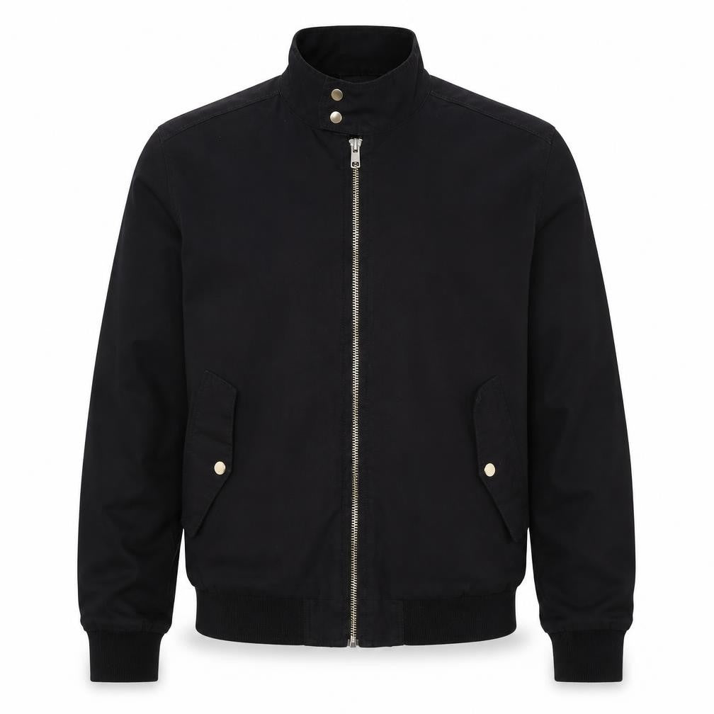 Front view of H&M Men's Black Basic Jacket, size L