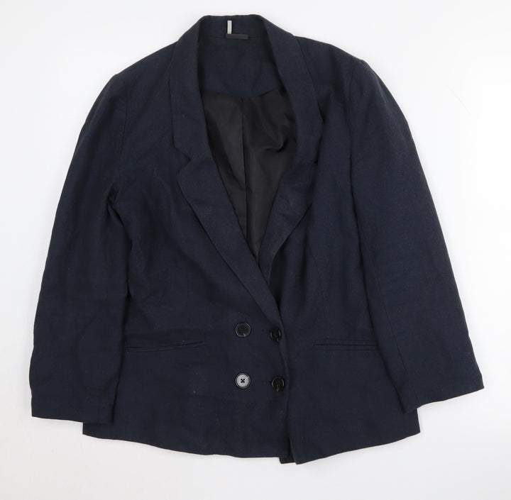 Sparkle & Fade Blue Women's Blazer M, Cotton, Casual