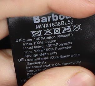 Barbour Men's Blue XL Hooded Parka Jacket