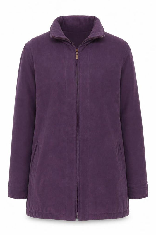 Front view of Klass Collection Women's Purple Full Zip Jacket M