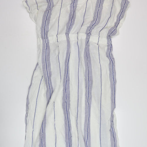 Love by Gap Women's White Striped XL Mini Dress