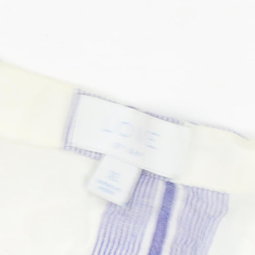 Love by Gap Women's White Striped XL Mini Dress