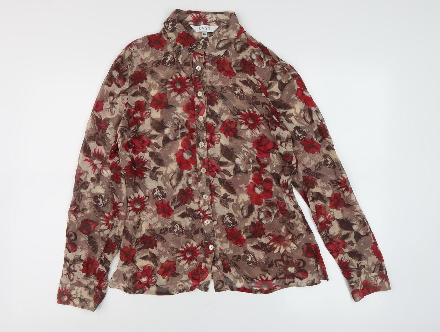 East Women's Floral Multicoloured Blouse Size 10