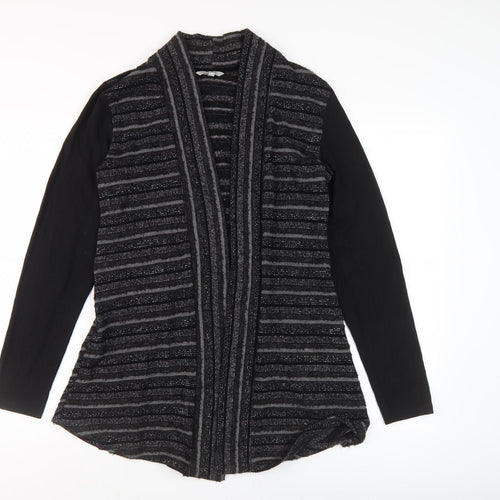 Per Una Women's Black Striped Cardigan Size 10