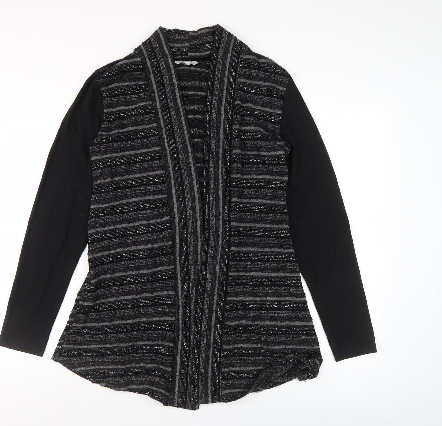 Per Una Women's Black Striped Cardigan Size 10