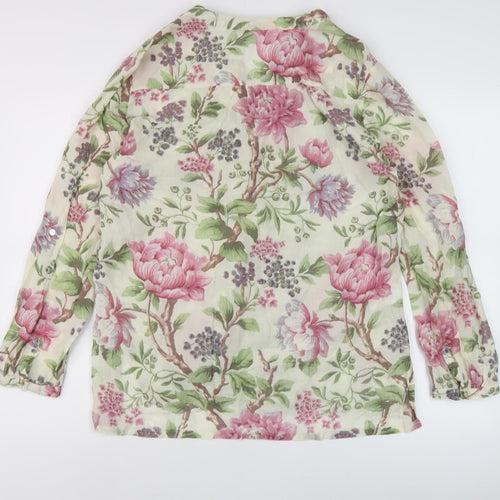 Laura Ashley Women's Multicoloured Floral Button-Up, Size 18