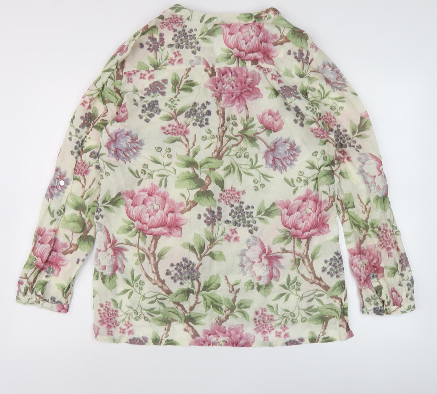 Laura Ashley Women's Multicoloured Floral Button-Up, Size 18