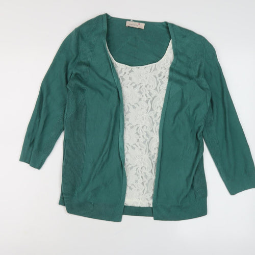 Marks and Spencer Women's Green Cardigan Size S