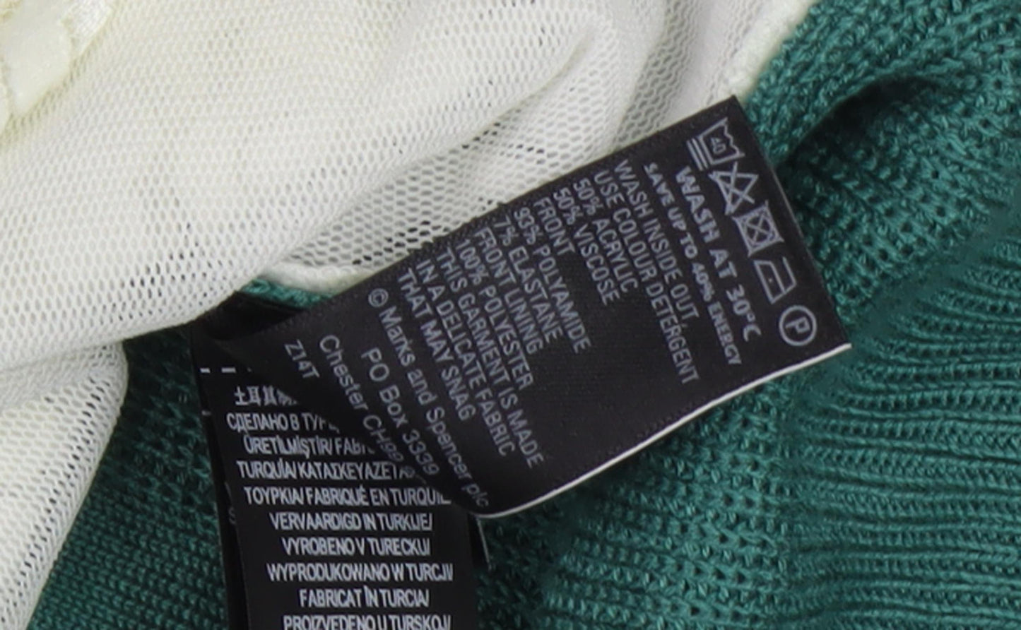 Marks and Spencer Women's Green Cardigan Size S