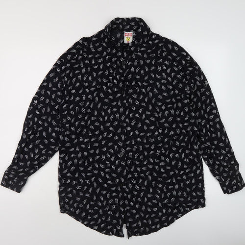 Clockhouse Women's Black Button-Up Shirt - Size 14
