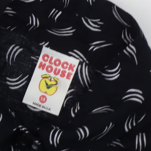Clockhouse Women's Black Button-Up Shirt - Size 14