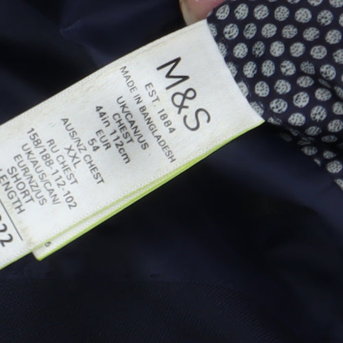 Marks and Spencer Men's Navy Blazer, Size 44R, Formal