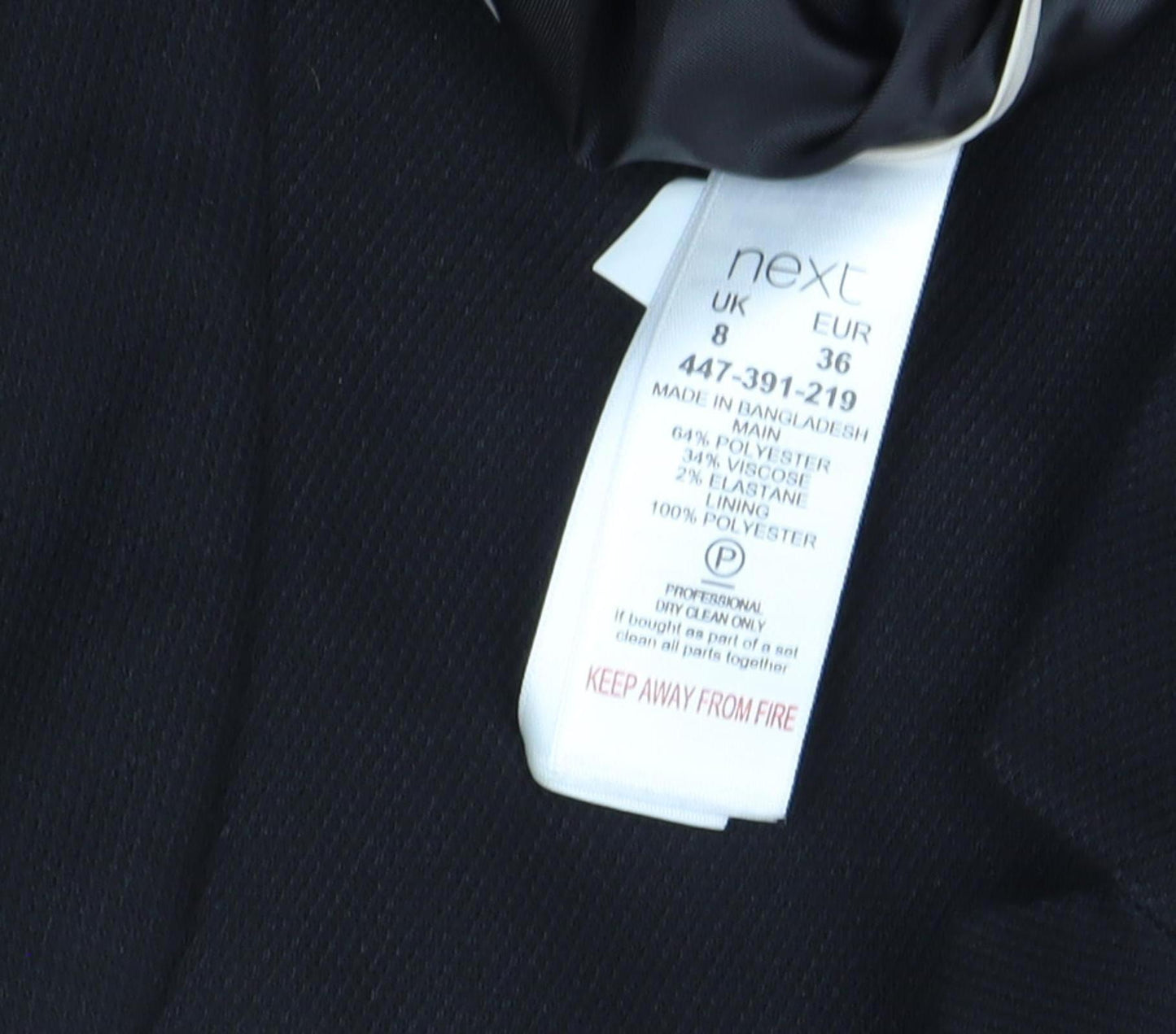 Next Women's Black Blazer Size 8 - Classic Business Jacket