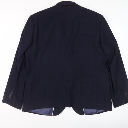 Marks and Spencer Men's Navy Check Blazer 36R