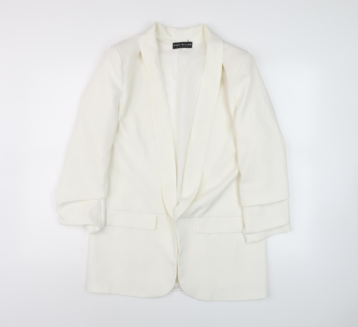 Kurt Muller Women's White XL Blazer Basic Jacket