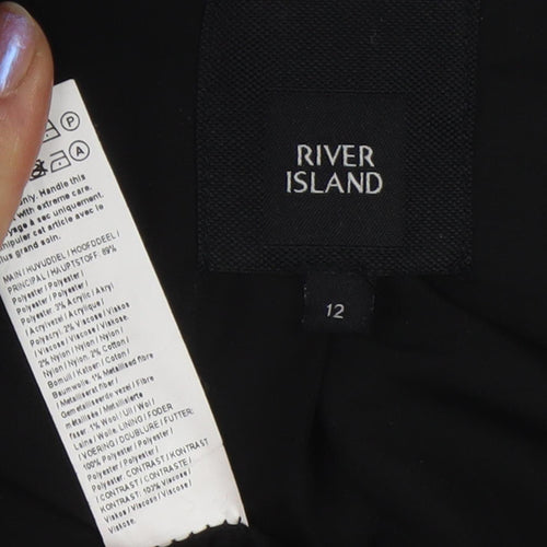 River Island Women’s Multicoloured Checked Coat - Size 12
