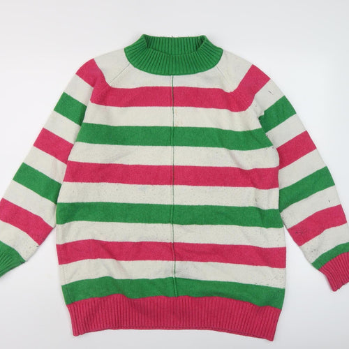 Next Women's Multicoloured Striped Pullover Jumper Size 12