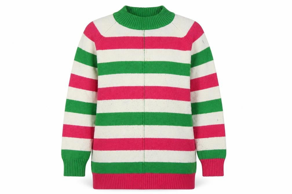 Front view of Next Women's Multicoloured Striped jumper, size 12