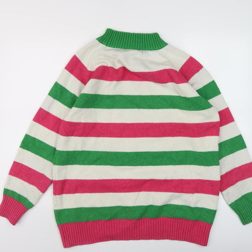 Next Women's Multicoloured Striped Pullover Jumper Size 12
