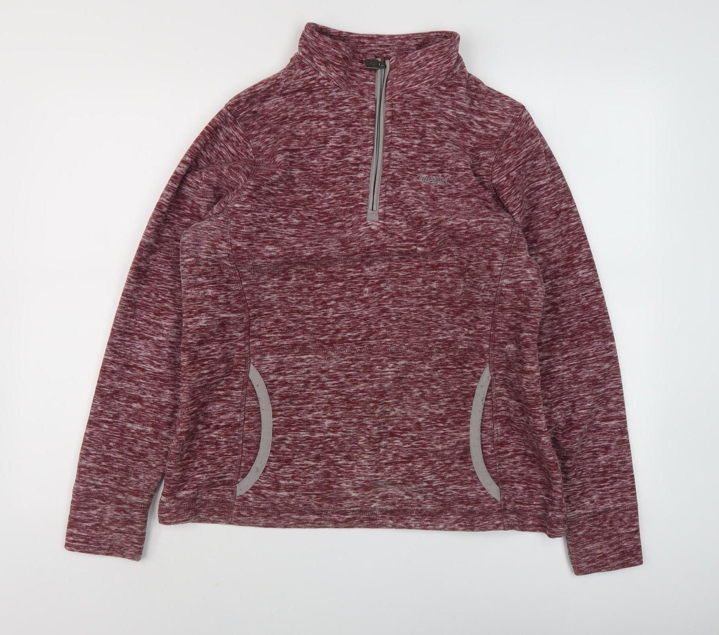 Weird Fish Women's Red 1/4 Zip Sweatshirt Size 12