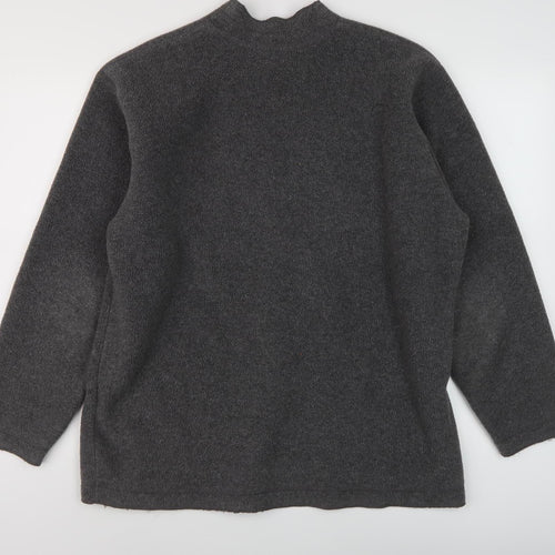 George Men's Grey Pullover Sweatshirt, Medium, Mock Neck