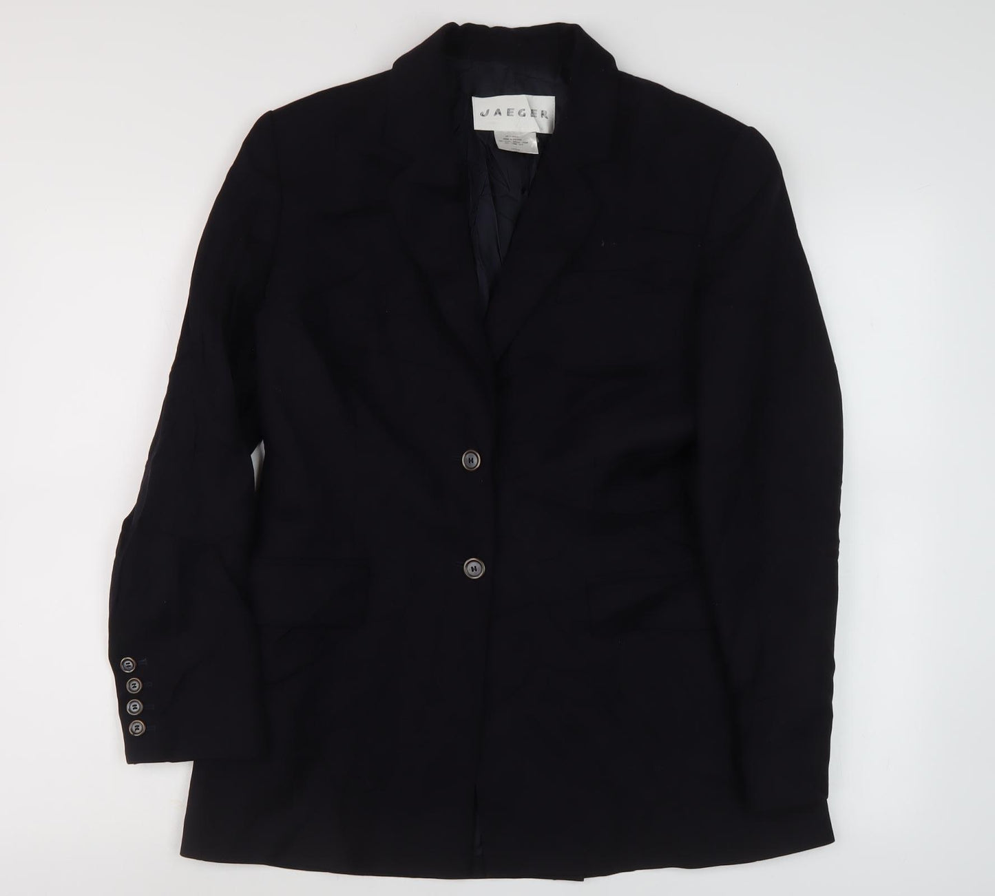 Jaeger Women's Black Wool Blazer Size 16
