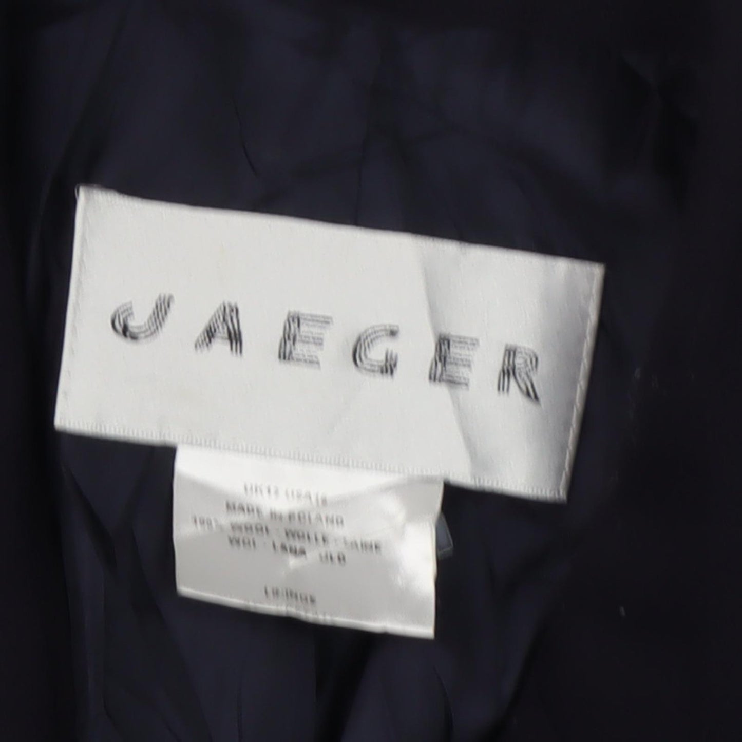 Jaeger Women's Black Wool Blazer Size 16