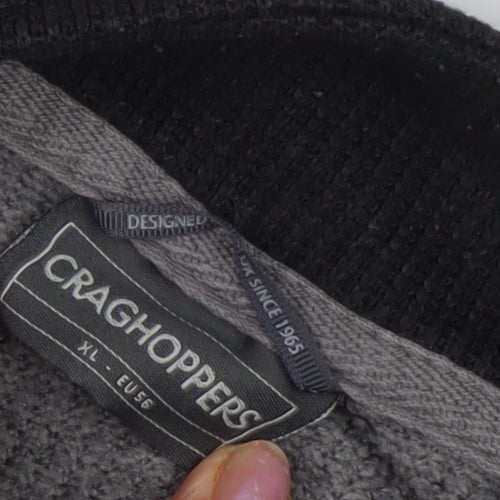 Craghoppers Men’s XL Black Grey Pullover Jumper