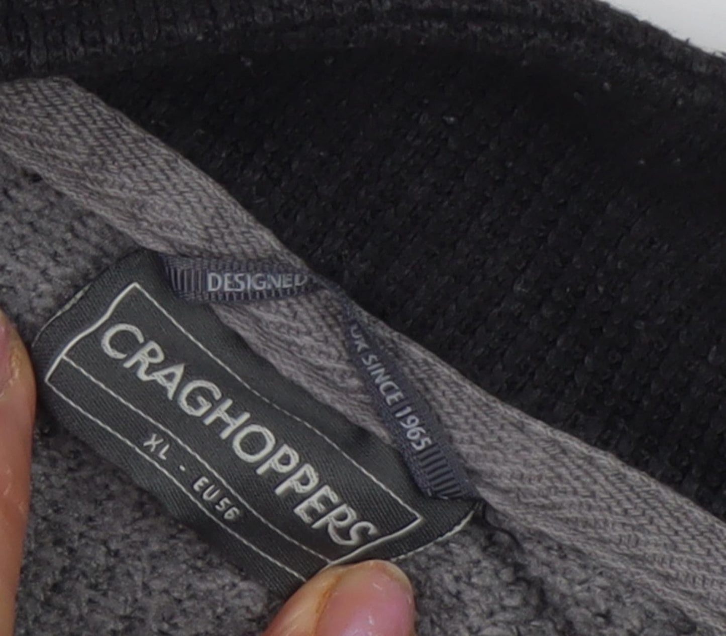 Craghoppers Men’s XL Black Grey Pullover Jumper