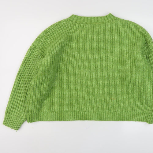 ASOS DESIGN Women Green Petite Oversized Knit Jumper