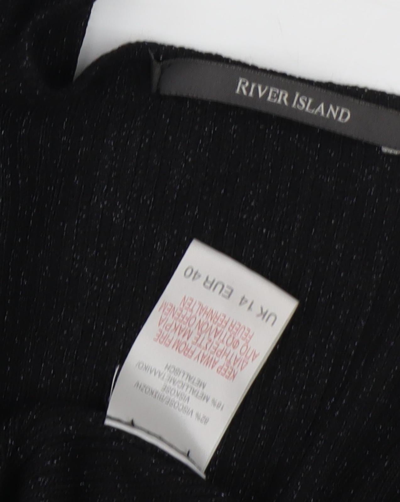 River Island Women's Black Cardigan Size 14