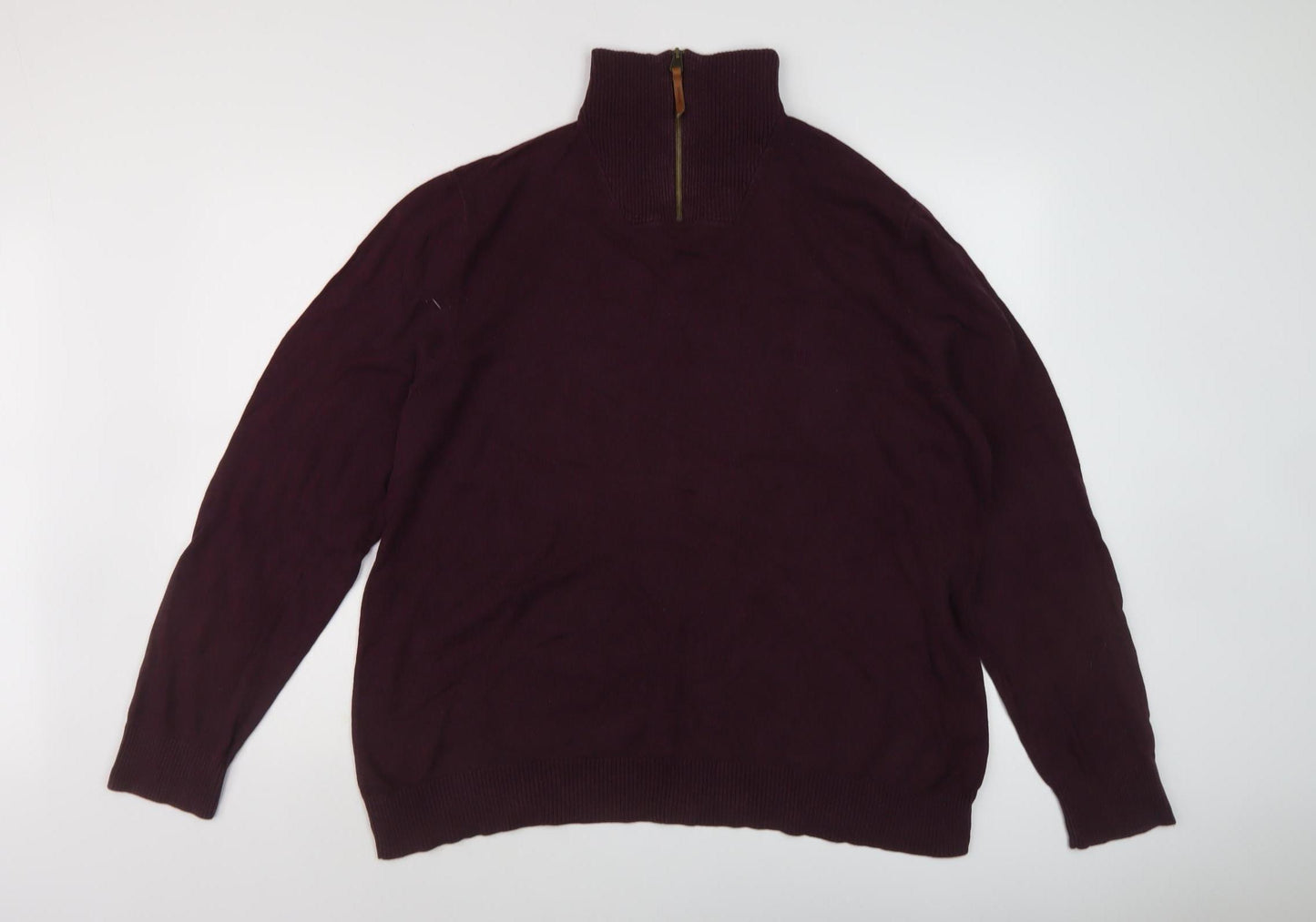 Fat Face Men's Red 1/2 Zip Jumper - Size 2XL