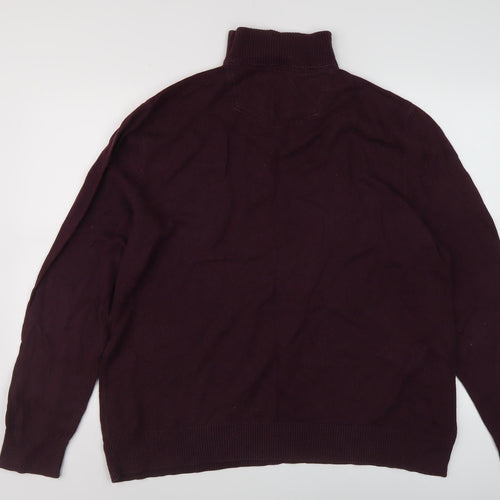 Fat Face Men's Red 1/2 Zip Jumper - Size 2XL