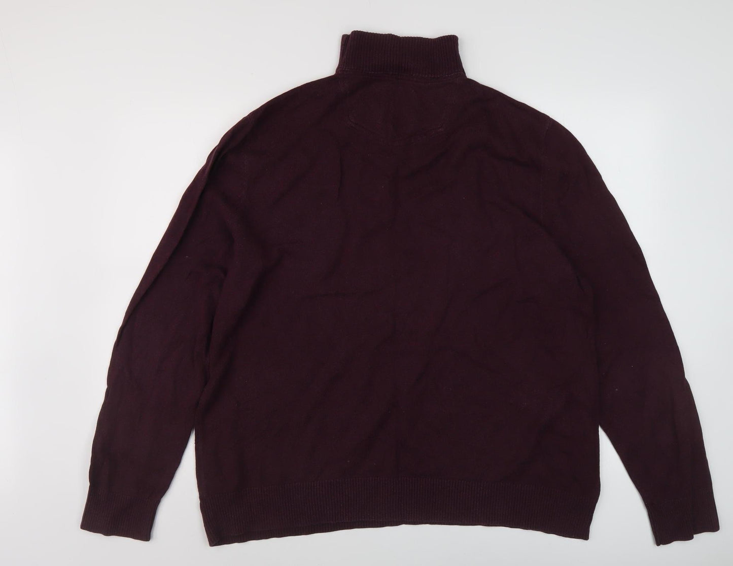 Fat Face Men's Red 1/2 Zip Jumper - Size 2XL