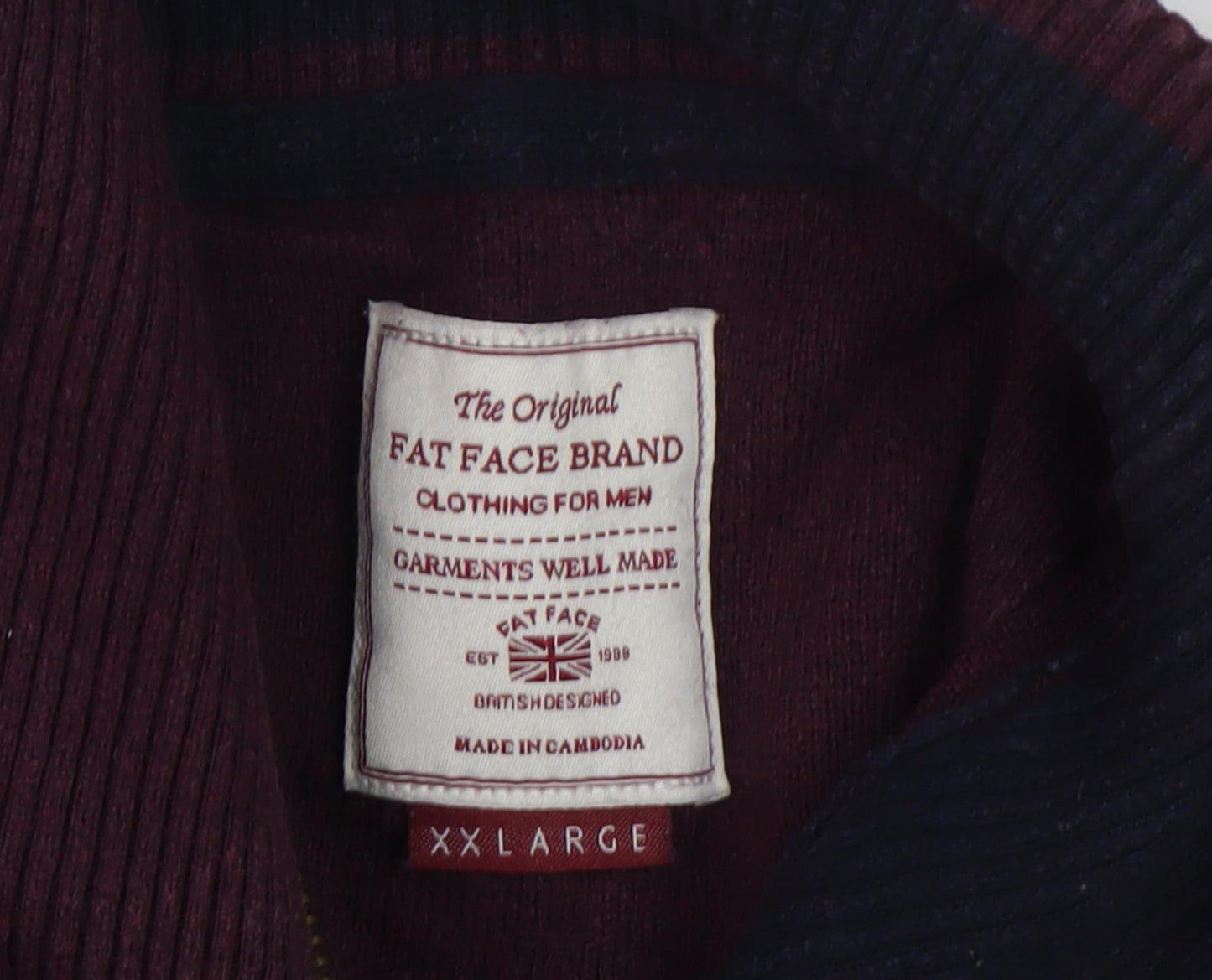 Fat Face Men's Red 1/2 Zip Jumper - Size 2XL