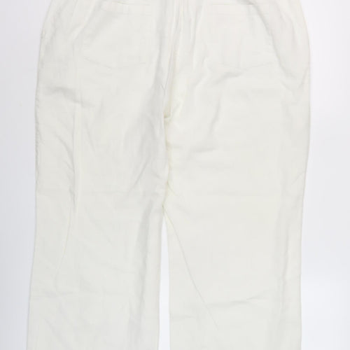 TIGI Women's Ivory Trousers with Pockets, Size 18