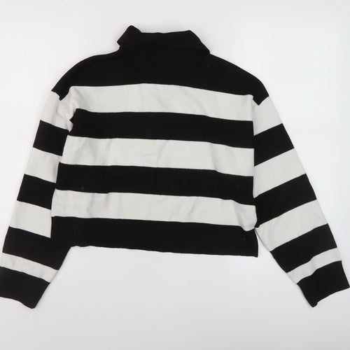 Mango Women's Black Striped Pullover Jumper