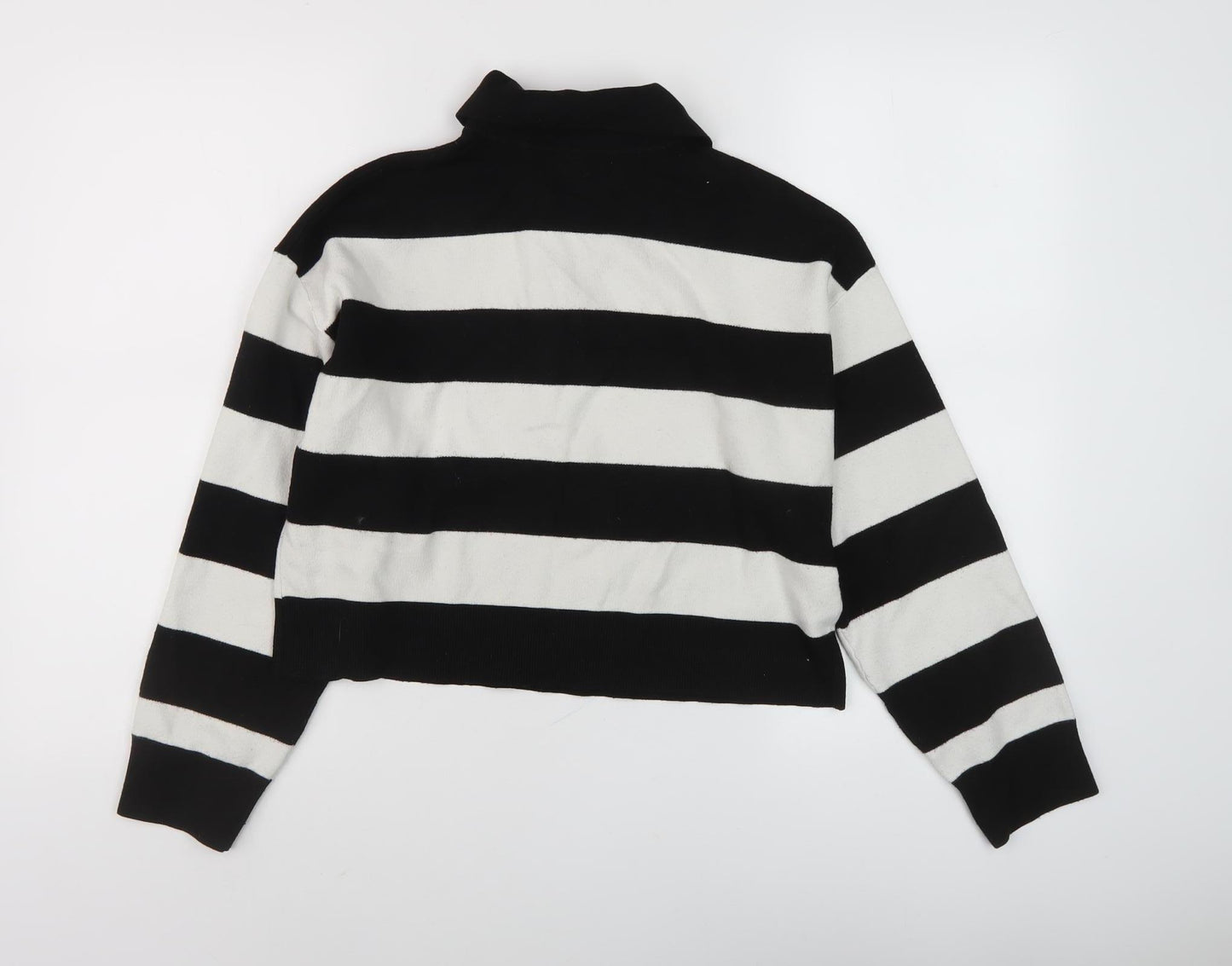 Mango Women's Black Striped Pullover Jumper