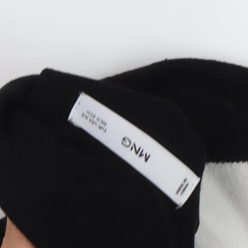 Mango Women's Black Striped Pullover Jumper